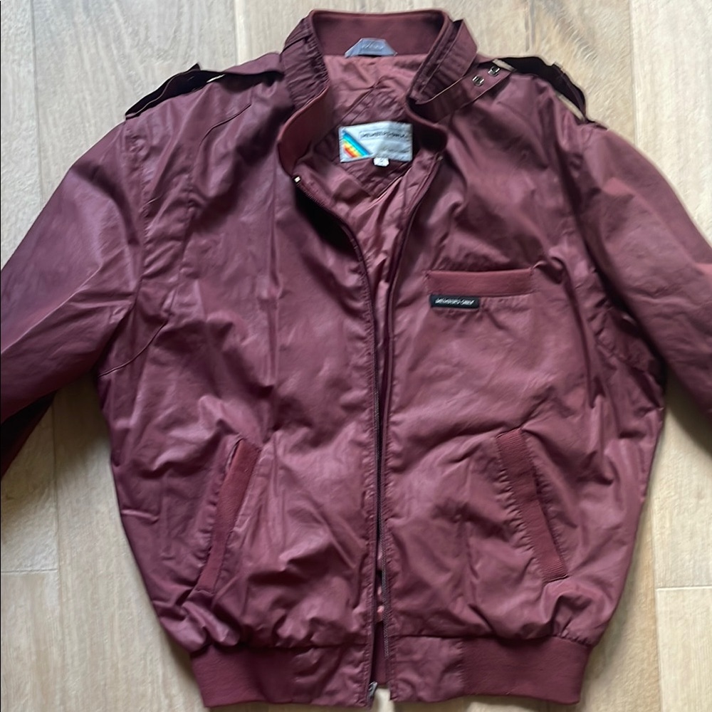 Unisex Members Only Maroon Bomber Jacket-Men’s or Women’s